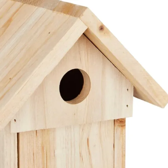 Fuglekasse, Træ, 25x16x14 cm, Natur