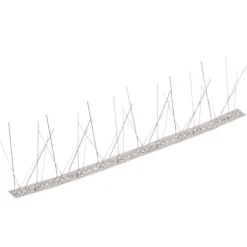Fuglepigge sæt med 40 stk. - Effektiv fugleafskræmmer | Materiale: Rustfrit stål | Rækker: 5 | Længde: 20 m