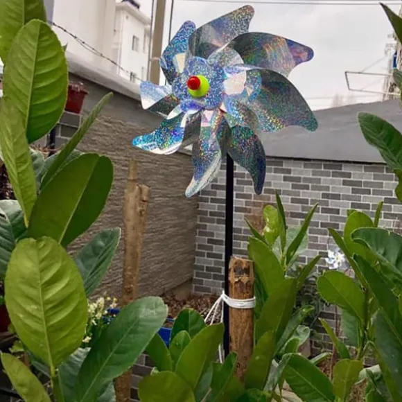 Fuglevindmølle Udendørs Fugleafvisende PinWheels Reflekterende Vindmølle Fugleafvisere