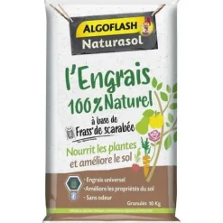 Fullt 100% naturlig gödningsmedel baserad på Scarab Fass - Algoflash Naturasol - 10 kg