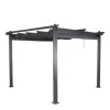 FURNLUX UDENDØRS PERGOLA LAZIO GRÅ & SORT 295 CM