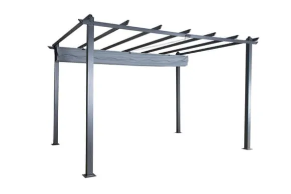FURNLUX UDENDØRS PERGOLA LAZIO GRÅ & SORT 395CM