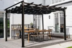 FURNLUX UDENDØRS PERGOLA LAZIO SORT 395CM