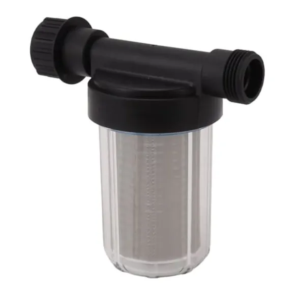 G3/4 Haveslangefilter Vandpumpe Si Filter Rustfrit stål Filterskærm Transparent design Haveslange Sedimentfilter