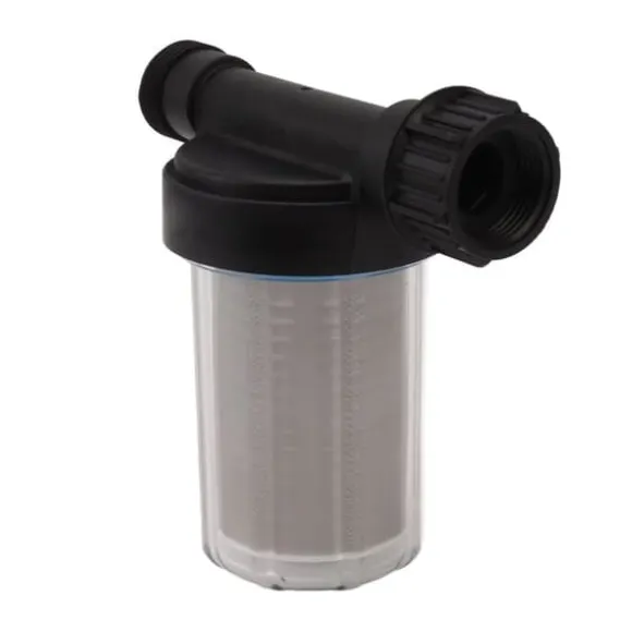 G3/4 Haveslangefilter Vandpumpe Si Filter Rustfrit stål Filterskærm Transparent design Haveslange Sedimentfilter