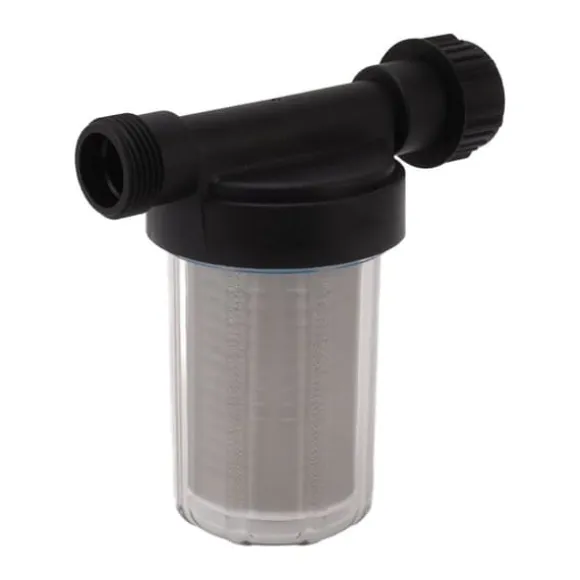 G3/4 Haveslangefilter Vandpumpe Si Filter Rustfrit stål Filterskærm Transparent design Haveslange Sedimentfilter