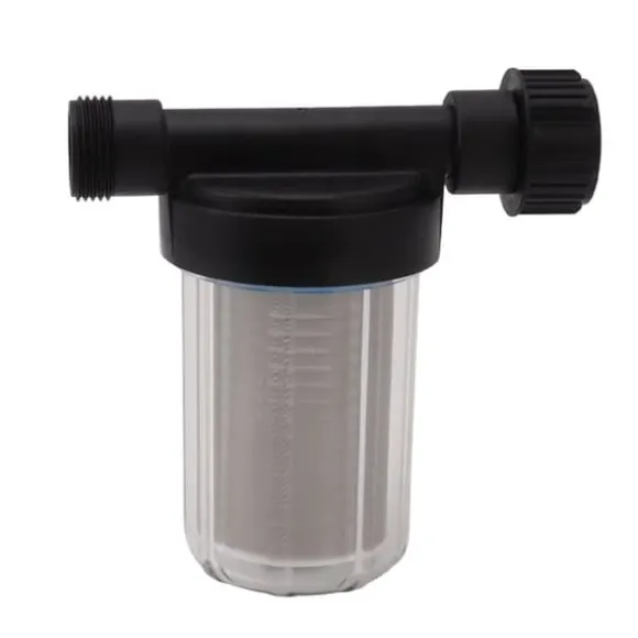 G3/4 Haveslangefilter Vandpumpe Si Filter Rustfrit stål Filterskærm Transparent design Haveslange Sedimentfilter