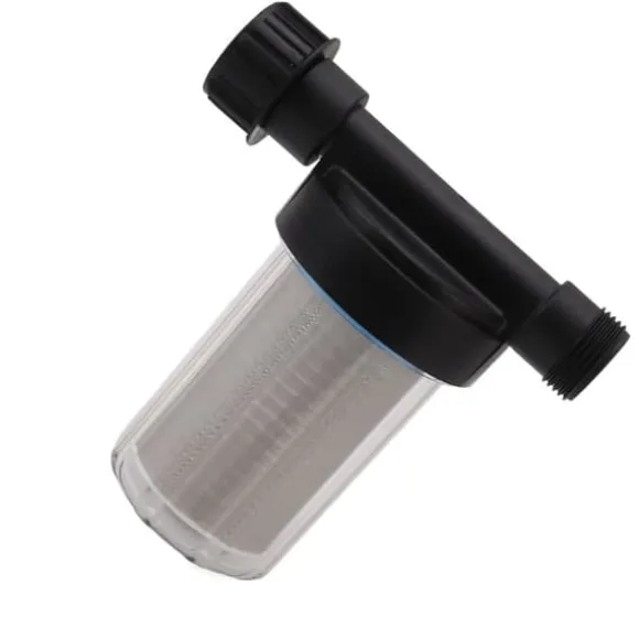 G3/4 Haveslangefilter Vandpumpe Si Filter Rustfrit stål Filterskærm Transparent design Haveslange Sedimentfilter