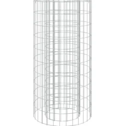 Gabion-bålkurv Ø 50 cm i galvaniseret jern for grill og planter | Farve: Galvaniseret | Størrelse: Ø 50 cm
