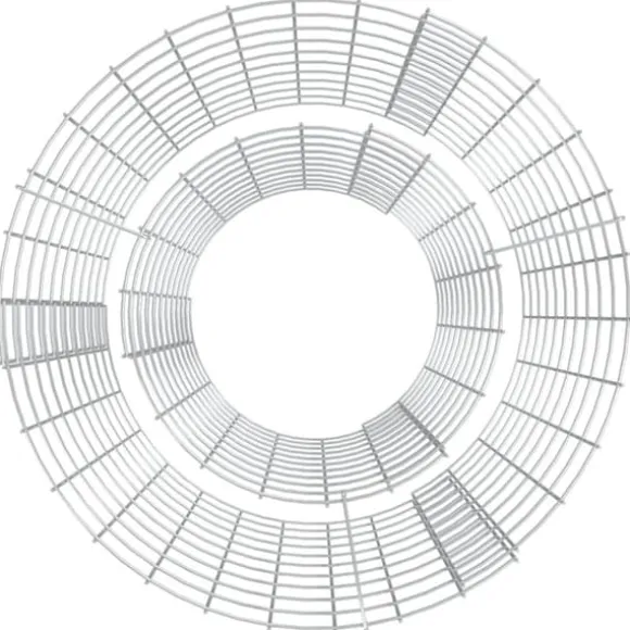 Gabion-bålkurv Ø 50 cm i galvaniseret jern for grill og planter | Farve: Galvaniseret | Størrelse: Ø 50 cm