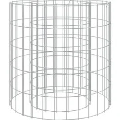 Gabion-bålkurv i galvaniseret jern Ø 50 cm | Farve: Sølv | Størrelse: 50 cm