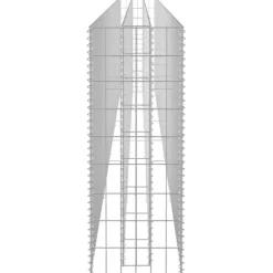 Gabion-højbed i galvaniseret stål - Stabil plantekasse | Størrelse: 450x30x90 cm