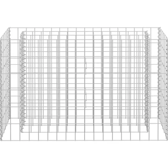 Gabion-højbed i galvaniseret stål - Plantekasse | Størrelse: 90x30x60 cm
