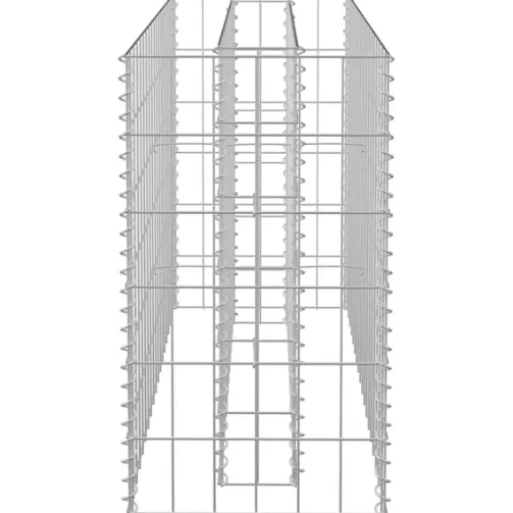 Gabion-højbed i galvaniseret stål - Plantekasse | Størrelse: 90x30x60 cm