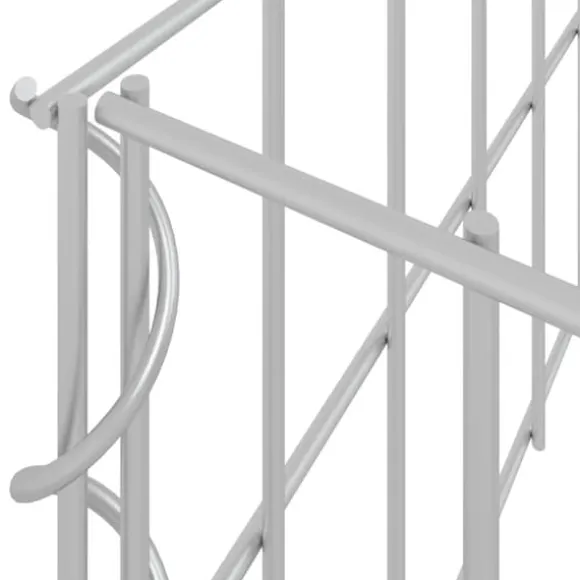 Gabion-højbed i galvaniseret stål - Stabil plantekasse | Størrelse: 100x100x20 cm