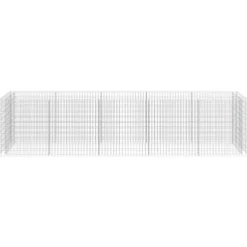 Gabion-højbed i galvaniseret stål - Stabilt og holdbart | Størrelse: 450x90x100 cm