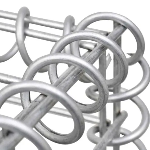 Gabion-højbed i galvaniseret stål - Stabil plantekasse | Størrelse: 270x30x60 cm