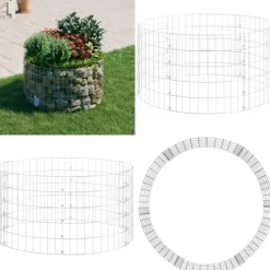 Gabionsøjle Ø100x50 cm galvaniseret stål rund - Gabionsøjle - Gabionsøjler - Home & Living
