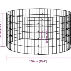Gabionsøjle Ø100x50 cm galvaniseret stål rund - Gabionsøjle - Gabionsøjler - Home & Living