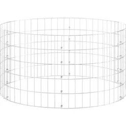 Galvaniseret kompostbeholder i stål Ø100x50 cm | Farve: Metal | Størrelse: Ø100x50 cm