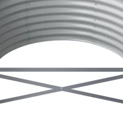 Galvaniseret plantekasse i stål - Holdbar højbed | Størrelse: 368x80x36 cm | Farve: Grå