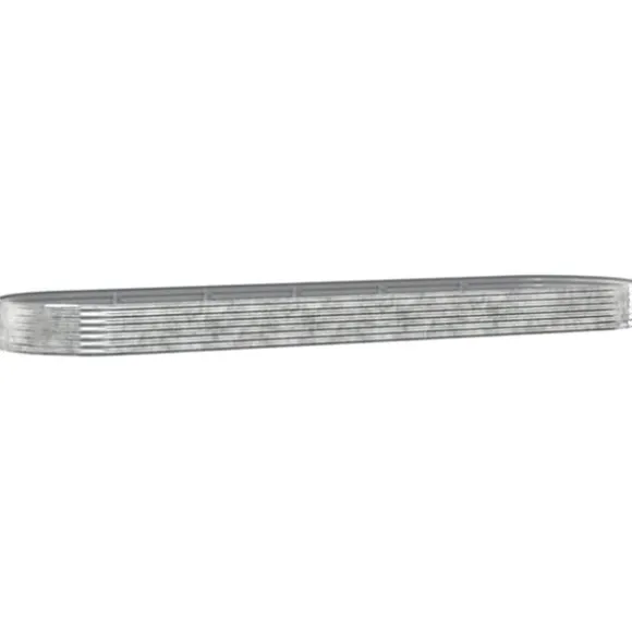 Galvaniseret plantekasse 523x140x36 cm - Højbed i sølvfarvet stål | Størrelse: 523x140x36 cm