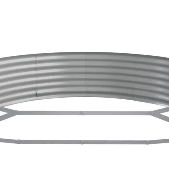 Galvaniseret plantekasse 523x140x36 cm - Højbed i sølvfarvet stål | Størrelse: 523x140x36 cm
