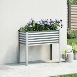 Galvaniseret plantekasse til haven - Vejrbestandig stål | Størrelse: 100x45x90 cm