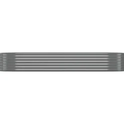 Galvaniseret plantekasse 249x100x36 cm - Robust og vejrbestandig | Farve: Grå