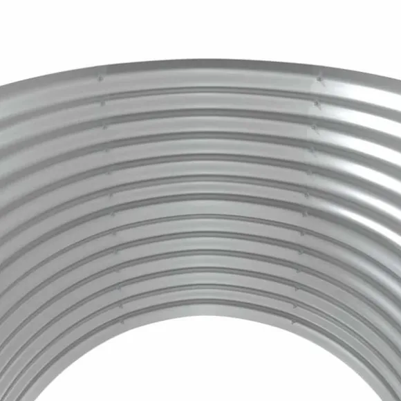 Galvaniseret plantekasse i stål - Højbed til have | Størrelse: 100x100x68 cm | Farve: Sølv