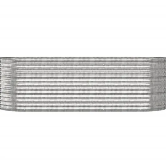 Galvaniseret plantekasse i stål - Højbed til have | Farve: Sølv | Størrelse: 224x80x68 cm