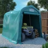 Garagetält i PVC - Vattentålig förvaring för fordon | Storlek: 2,4x2,4 m | Färg: Grön