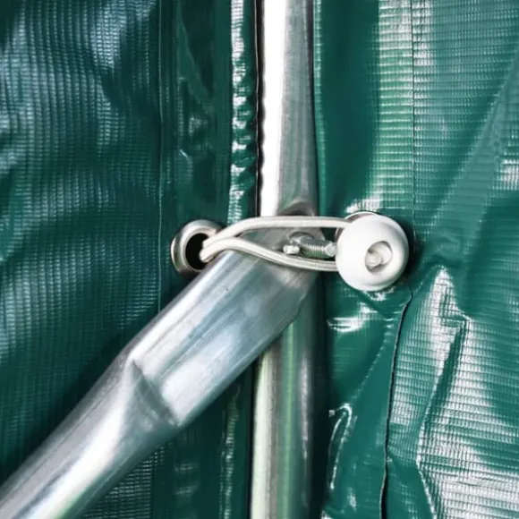 Garagetält i PVC - Vattentålig förvaring för fordon | Storlek: 2,4x2,4 m | Färg: Grön