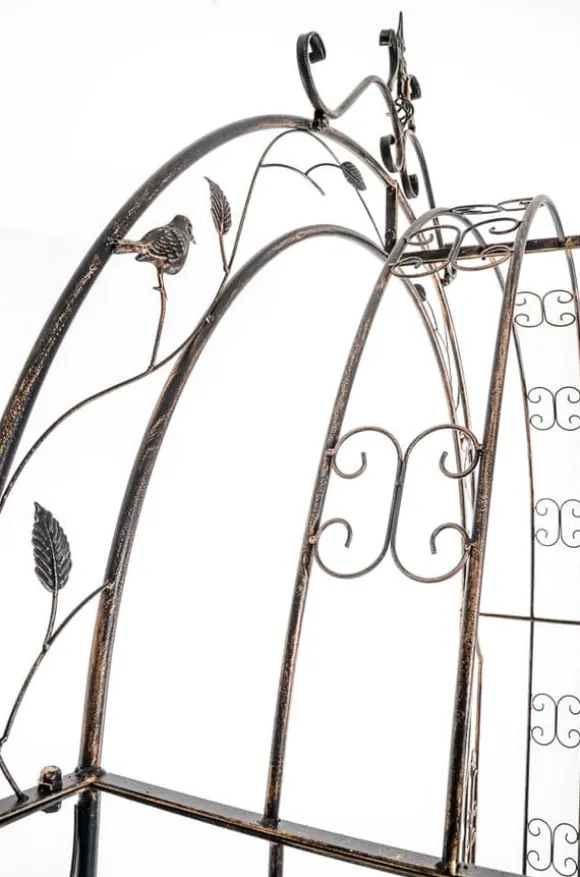 Garden Arch med Gate - Rose Arch - Iron Construction, Langs varig robust