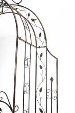 Garden Arch med Gate - Rose Arch - Iron Construction, Langs varig robust