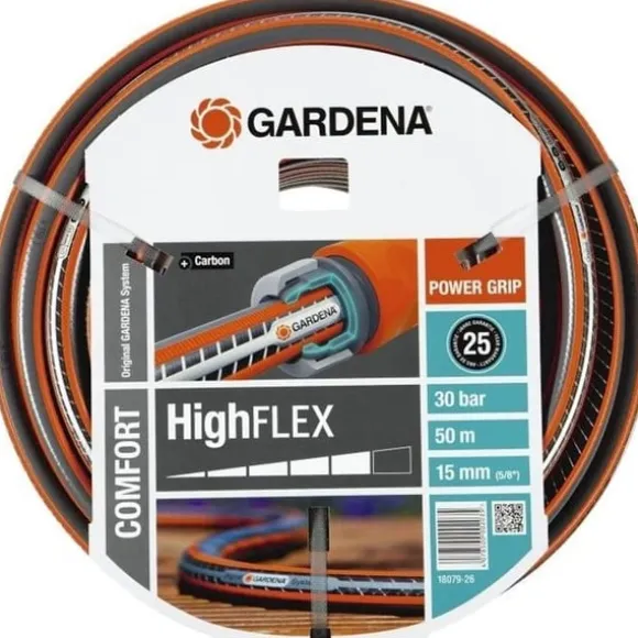 GARDENA Comfort HighFlex haveslange – Længde 50 m – Ø15 mm – Knastfri og formstabil – 20 års garanti (18079-26)