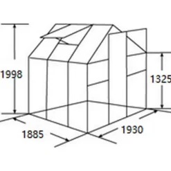 Gardiun Drivhus Lunada 3 3.63m² Transparent 193 x 188 x 190 cm