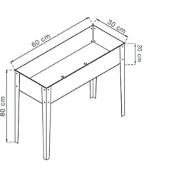 Gardiun Urban Havebord Nature Grove Ii 60x30x80 Cm Grøn 60 x 30 x 80 cm