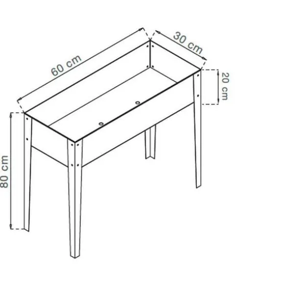Gardiun Urban Havebord Nature Grove Ii 60x30x80 Cm Grøn 60 x 30 x 80 cm