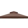 Gazebo Top Cover, UV Beskyttelse, Vandafvisende,kaffe, 3m * 3m