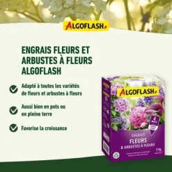 Gødning til blomster og blomstrende buske - ALGOFLASH NATURASOL - 2 kg