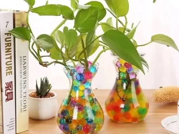 Gelkugler farvet vand til blomster hydrogel jord 50000 stk Hydrogel