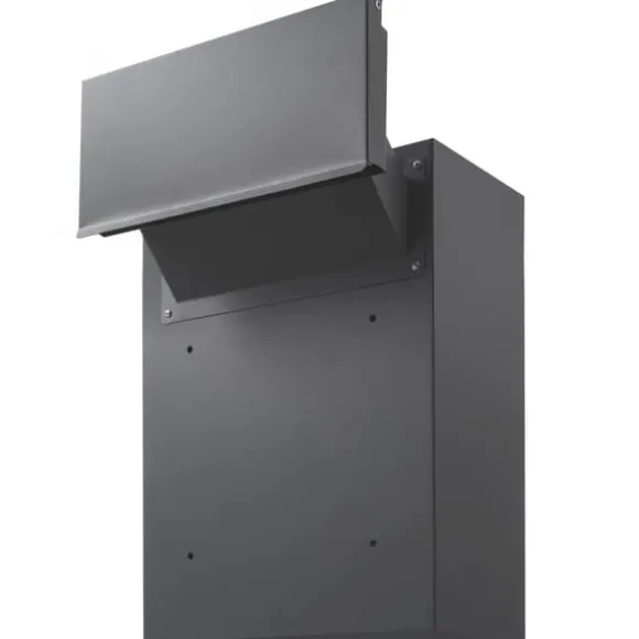 Gennem væggen drop boks 12,5x6,3x16,9" postkasse med kodelås, mørkegrå, sikker postlevering