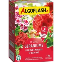 Geranium gödselmedel, blommor av sängar och balkonger - Algoflash naturasol - 1 kg