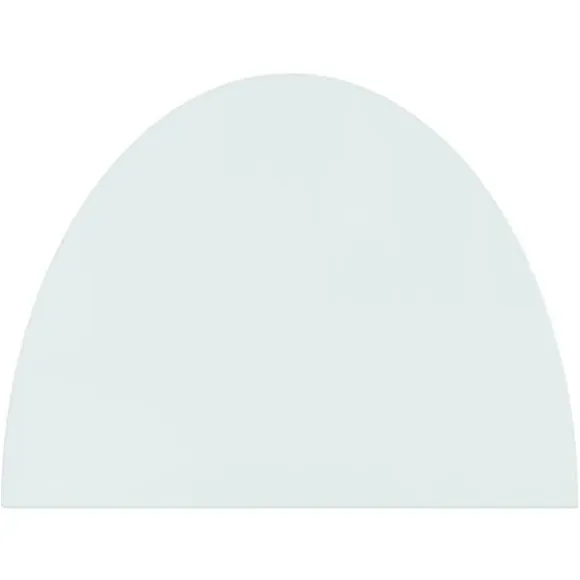 Glas - Living glasplade til pejs 800x600 mm halvrund