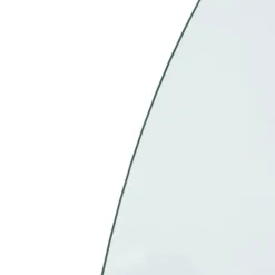 Glas - Living glasplade til pejs 800x600 mm halvrund