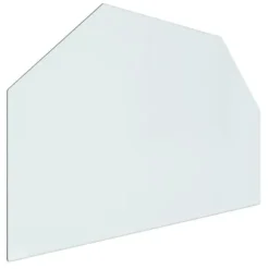 Glas - Living glasplade til pejs 80x50 cm sekskantet