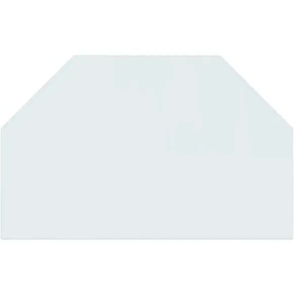 Glas - Living glasplade til pejs 80x50 cm sekskantet