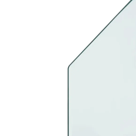 Glas - Living glasplade til pejs 80x50 cm sekskantet