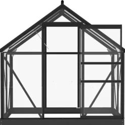 Glasdrivhus 155x103x191 cm aluminium antracitgrå - Drivhus - Drivhuse - Home & Living